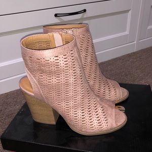 Cute open toe booties